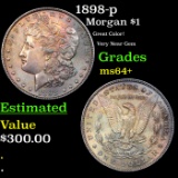 1898-p Morgan Dollar $1 Grades Choice+ Unc