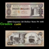 1996 Guyana 20 Dollar Note P# 30E Grades Gem+ CU