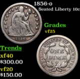 1856-o Seated Liberty Dime 10c Grades vf+