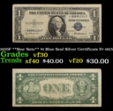 1935F **Star Note** $1 Blue Seal Silver Certificate Fr-1615 Grades vf++
