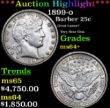 ***Auction Highlight*** 1899-o Barber Quarter 25c Graded ms64+ By SEGS (fc)