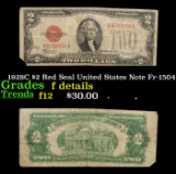 1928C $2 Red Seal United States Note Fr-1504 Grades f details