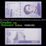 10x Consecutive 2020 Venezuela 500,000 Bolivares Banknotes, All CU! Grades CU