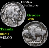 1930-s Buffalo Nickel 5c Grades xf+