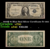 1935B $1 Blue Seal Silver Certificate Fr-1611 Grades vf++