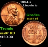 1954-s Lincoln Cent 1c Grades GEM++ Unc RD