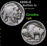 1926-d Buffalo Nickel 5c Grades vg, very good