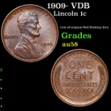 1909-p VDB Lincoln Cent 1c Grades Choice AU/BU Slider