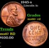 1945-s Lincoln Cent 1c Grades GEM++ RD