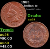 1883 Indian Cent 1c Grades Select AU