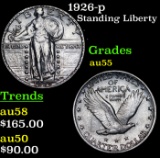 1926-p Standing Liberty Quarter 25c Grades Choice AU