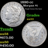 1890-cc Morgan Dollar $1 Graded au53 By SEGS