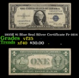 1935E $1 Blue Seal Silver Certificate Fr-1614 Grades vf+