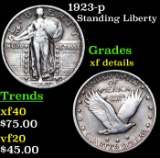 1923-p Standing Liberty Quarter 25c Grades xf details