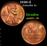 1946-d Lincoln Cent 1c Grades Gem+ Unc RB