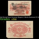 1914 Second Issue Germany (Empire) 2 Marks Banknote P# 53 Grades vf++