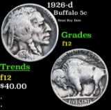 1926-d Buffalo Nickel 5c Grades f, fine