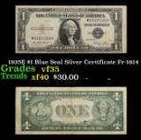 1935E $1 Blue Seal Silver Certificate Fr-1614 Grades vf++