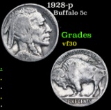 1928-p Buffalo Nickel 5c Grades vf++