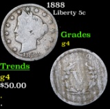 1888 Liberty Nickel 5c Grades g, good