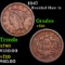 1847 Lg Date Braided Hair Large Cent 1c Grades vf+