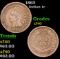 1863 Indian Cent 1c Grades xf