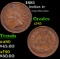 1881 Indian Cent 1c Grades xf+