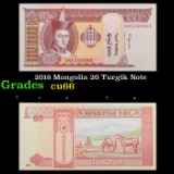 2018 Mongolia 20 Turgik Note Grades Gem+ CU