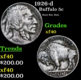 1926-d Buffalo Nickel 5c Grades xf