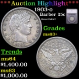 ***Auction Highlight*** 1903-o Barber Quarter 25c Graded ms63+ By SEGS (fc)