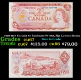 1969-1975 Canada $2 Banknote P# 86a, Sig. Lawson-Bouey Grades Gem++ CU