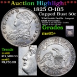 ***Auction Highlight*** 1825 Capped Bust Half Dollar O-105 50c Graded ms65+ By SEGS (fc)