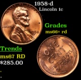 1958-d Lincoln Cent 1c Grades GEM++ RD