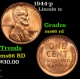 1944-p Lincoln Cent 1c Grades GEM+ Unc RD