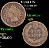 1864 CN Indian Cent 1c Grades vg, very good