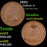 1882 Indian Cent 1c Grades AU Details