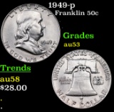 1949-p Franklin Half Dollar 50c Grades Select AU