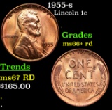 1955-s Lincoln Cent 1c Grades GEM++ RD