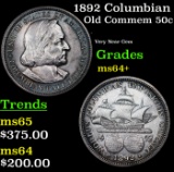 1892 Columbian Old Commem Half Dollar 50c Grades Choice+ Unc