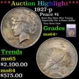 1924-p Peace Dollar $1 Graded ms64+