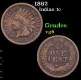 1862 Indian Cent 1c Grades vg, very good