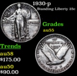 1930-p Standing Liberty Quarter 25c Grades Choice AU