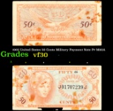1965 United States 50 Cents Military Payment Note P# M60A Grades vf++
