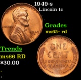 1949-s Lincoln Cent 1c Grades Gem+ Unc RD