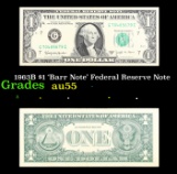 1963B $1 'Barr Note' Federal Reserve Note Grades Choice AU