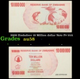 2008 Zimbabwe 10 Million dollar Note P# 55A Grades Choice AU/BU Slider