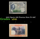 1925 Spain 100 Pesetas Note P# 69C Grades xf+