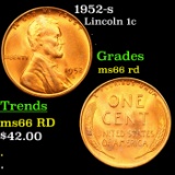 1952-s Lincoln Cent 1c Grades GEM Unc RD