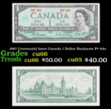 1967 Centennial Issue Canada 1 Dollar Banknote P# 84a Grades Gem+ CU