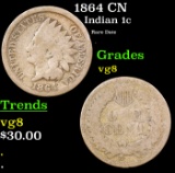 1864 CN Indian Cent 1c Grades vg, very good